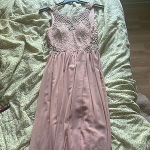 City Studio Blush Lace Dress